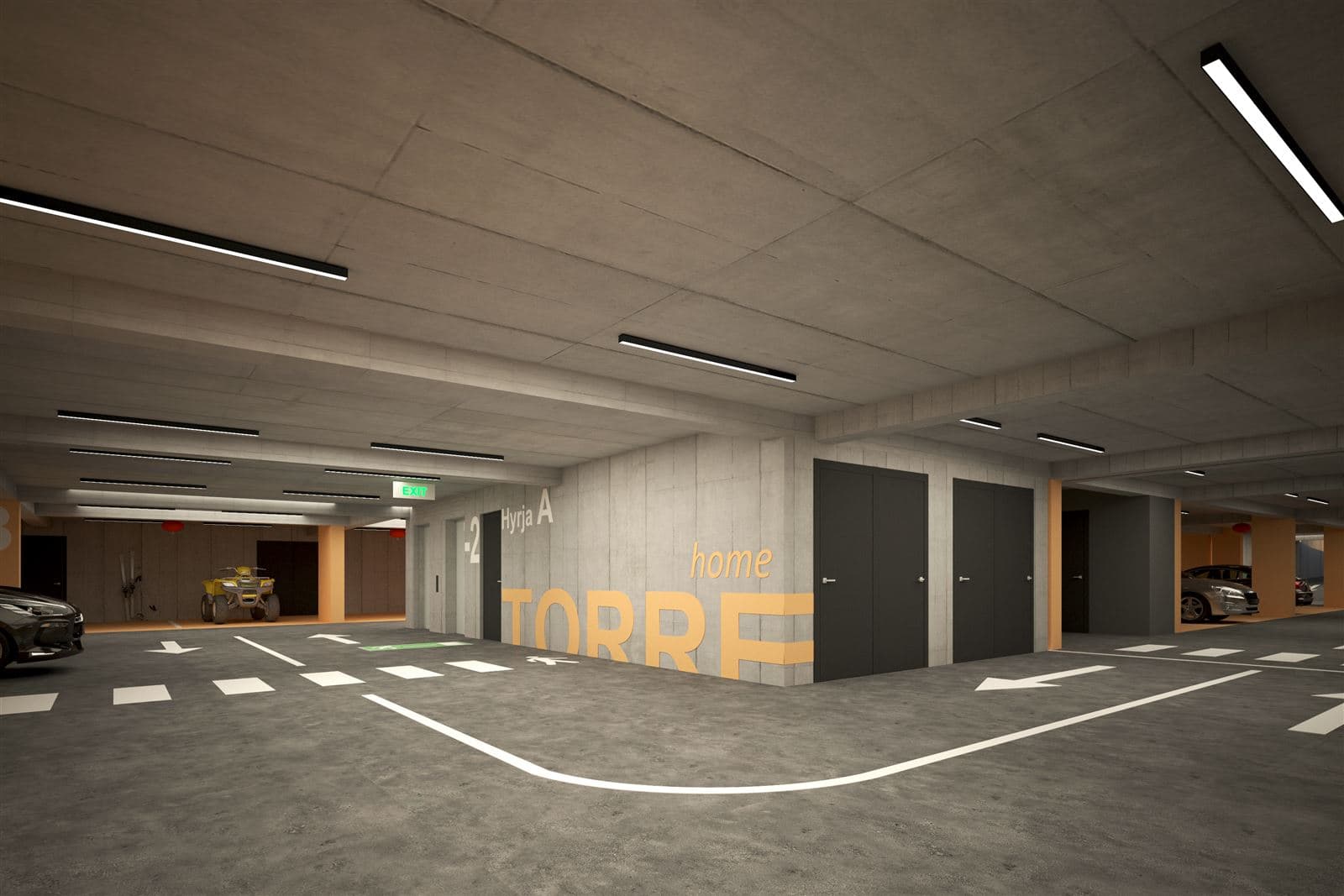 Parkingu nëntokësor i sigurt i TORRE HOME
